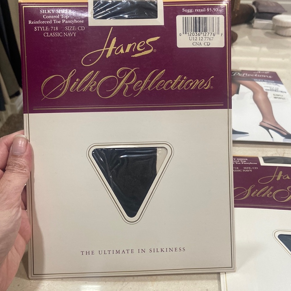 Two pair of Hanes Silk Reflections control top panty hose